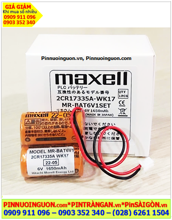 Maxell 2CR17335A-WK17; Pin nuôi nguồn Maxell 2CR17335A-WK17 lithium 6v 1650mAh /Xuất xứ Nhật
